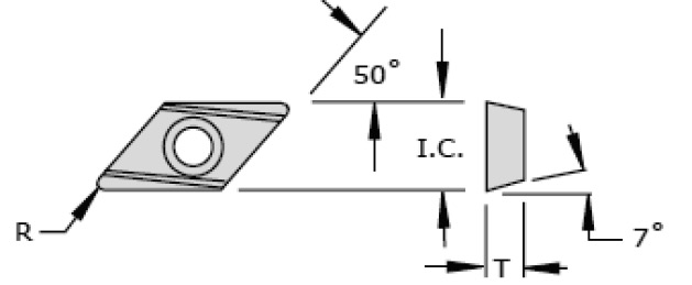 50° Diamond Turning & Profiling (8 Series 50° Insert)