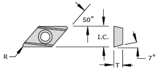 50° Diamond Turning & Profiling (50 Series 50° Insert)