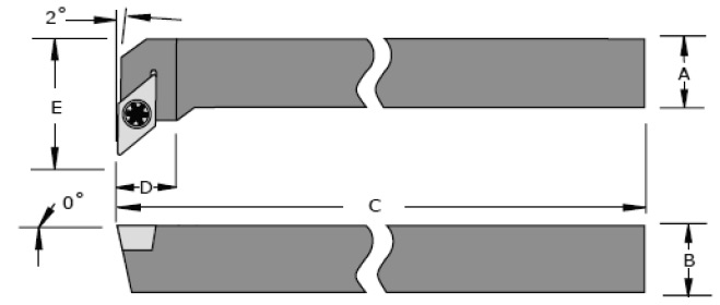 Max-Bar Gang Type Tooling - Neutral Rake 2° Lead (8 Series 50° Insert)