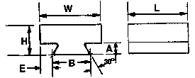 Dovetail Shave Tool Blanks - Diagram