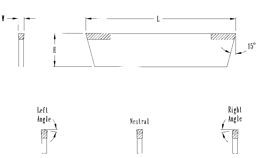 Empire® Type Twin-Tip Style Cut-Off Blades - Diagram