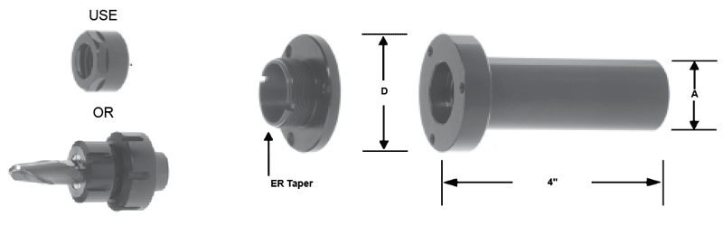 Floating (Adjustable) ER Collet Chucks