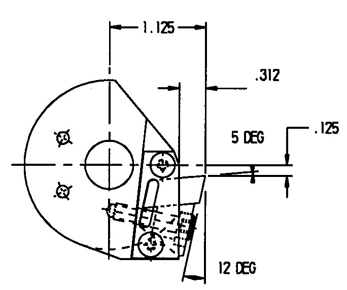 Insert Circular Tool Holders for Davenport Machines - Diagram