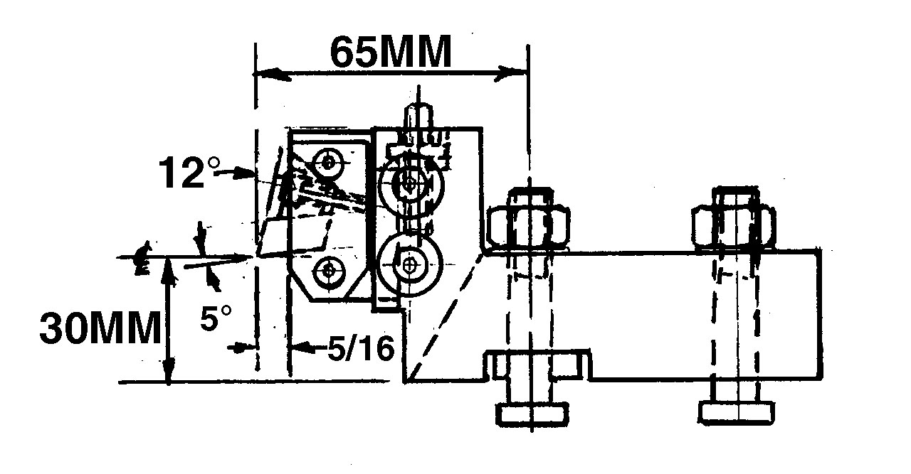 Insert Tool Holders for Tornos SAS16 Machines, EuroTurn 6/20 and Gildemeister Machines - Style B