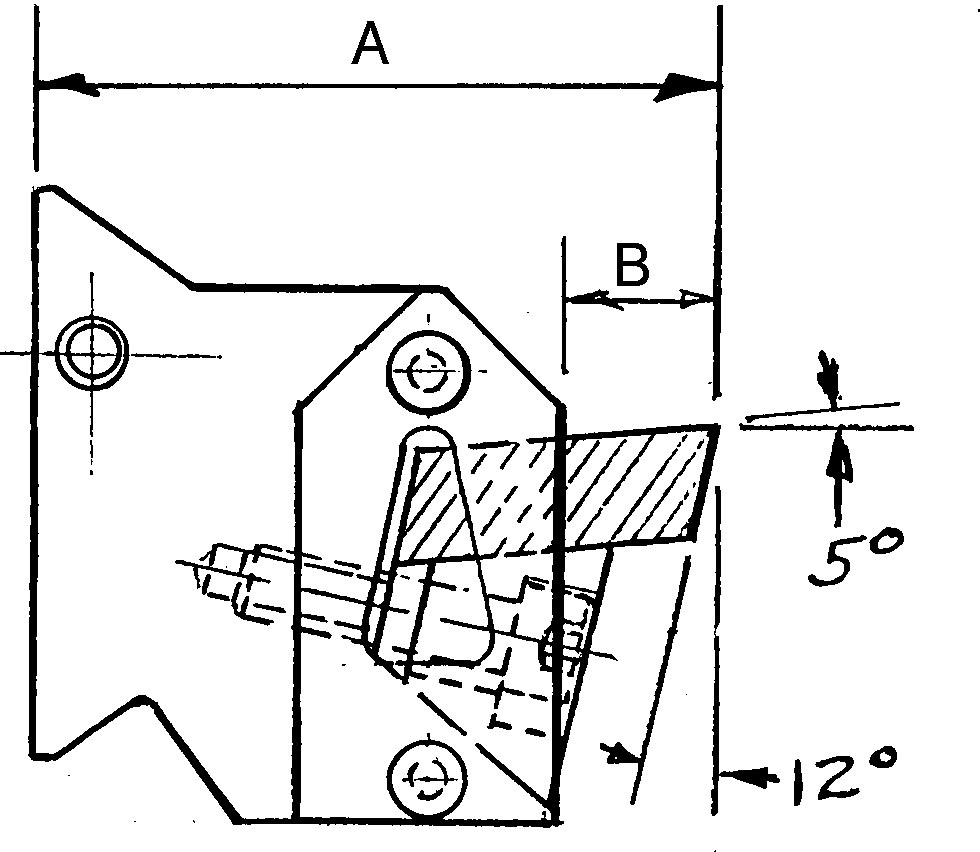 Insert Tool Holders for Traub TNM28 and TNM42 Machines - Diagram