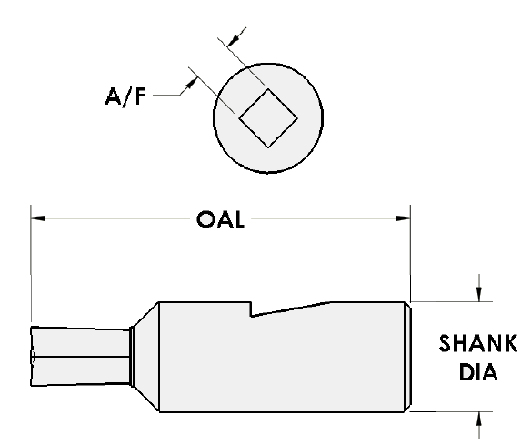 Internal Square Broaches - Diagram