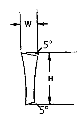 JCO (Johnson Style) Hollow Ground Cut-Off Blades - H.S.S. - Diagram