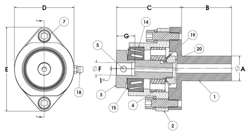 Adjustable Internal Rotary Broach Tool Holder (Diagram)