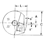 Quick Change Carbide Inserted Circular Cut-Off Holders For Davenport and B&S Machines - Diagram
