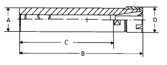 Straight Shank ER Collet Chuck Extensions - Diagram