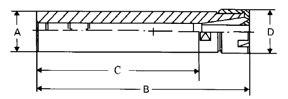 Straight Shank ER Collet Chuck Extensions (Metric) - Diagram