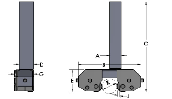 Swiss Straddle Knurl Tool Holders - Diagram