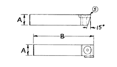 Tangi-Square Carbide Insert Holders for Right Hand Turning