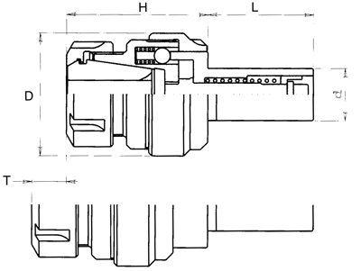 Tension Only Floating ER Collet Tap Holders - Diagram