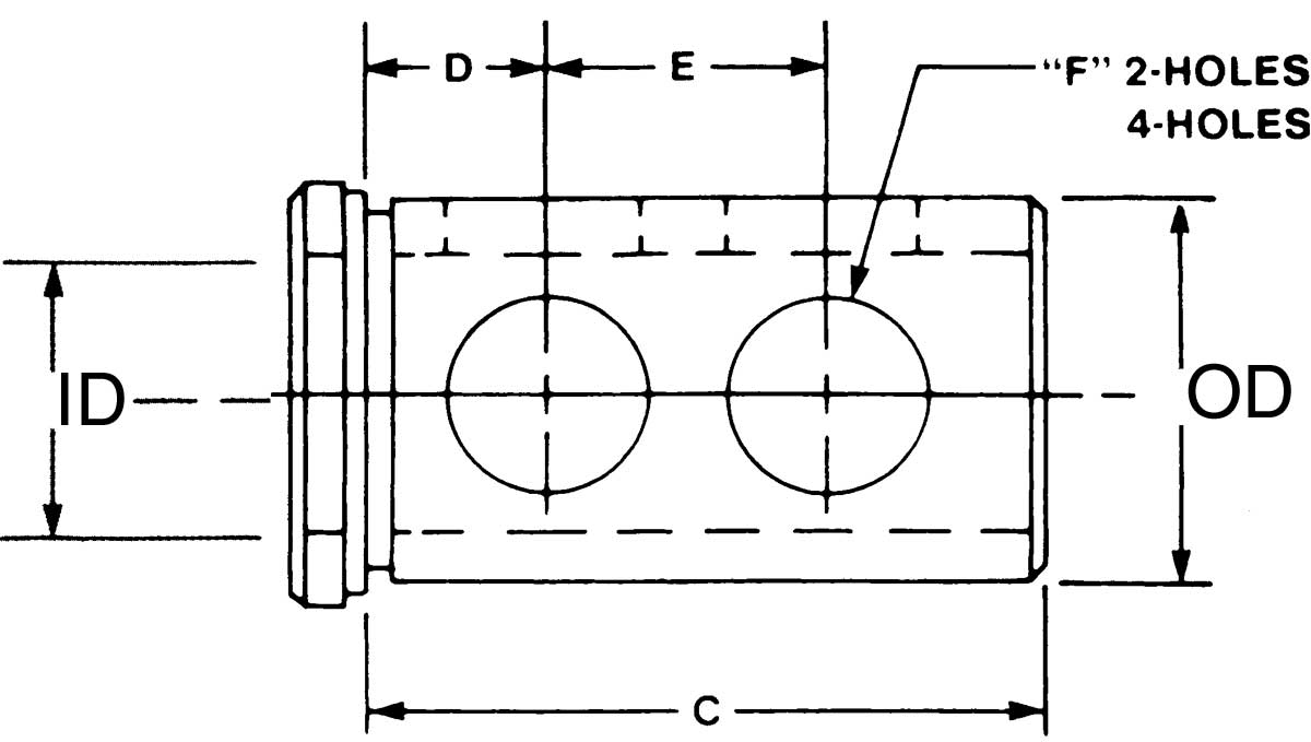 Type J Tool Holder Bushings - Diagram