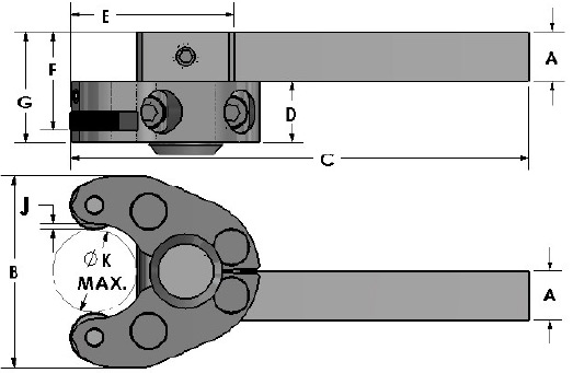 Adjustable Straddle Knurl Tool Holders - Diagram